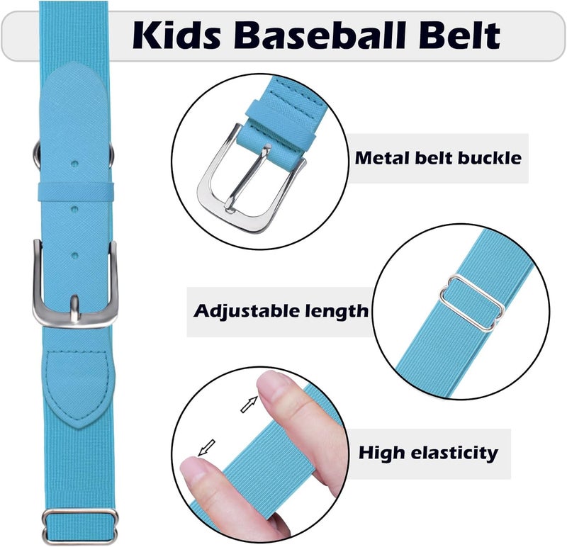 EDCYF Kids Baseball or Softball Socks and Belt Combo Set Softball Knee Socks High Tube Soccer Socks for Youth Boys Girls - Image 3